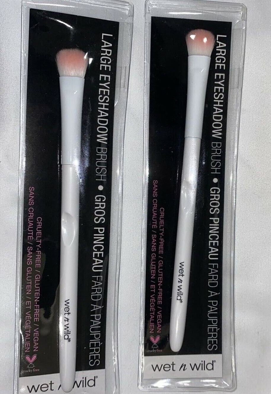 Wet N Wild Large Eyeshadow Brush Cruelty Free Vegan Set of 2